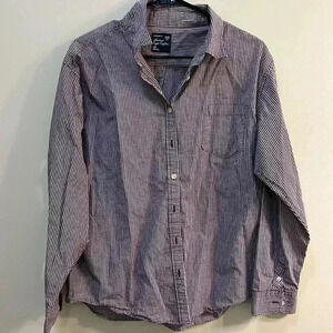 American Eagle Outfitters Boyfriend Fit Button Up Large Light Academia Preppy